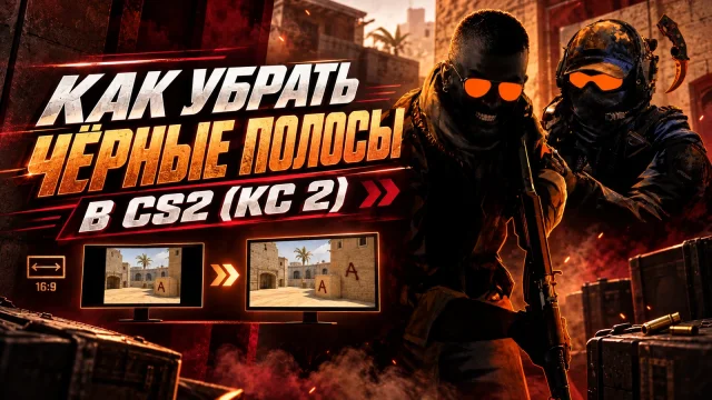 Чёрные полосы CS2: нативное разрешение или растяжение 4:3