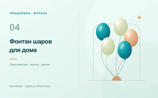 Фонтан из шаров: состав, размеры и размещение дома