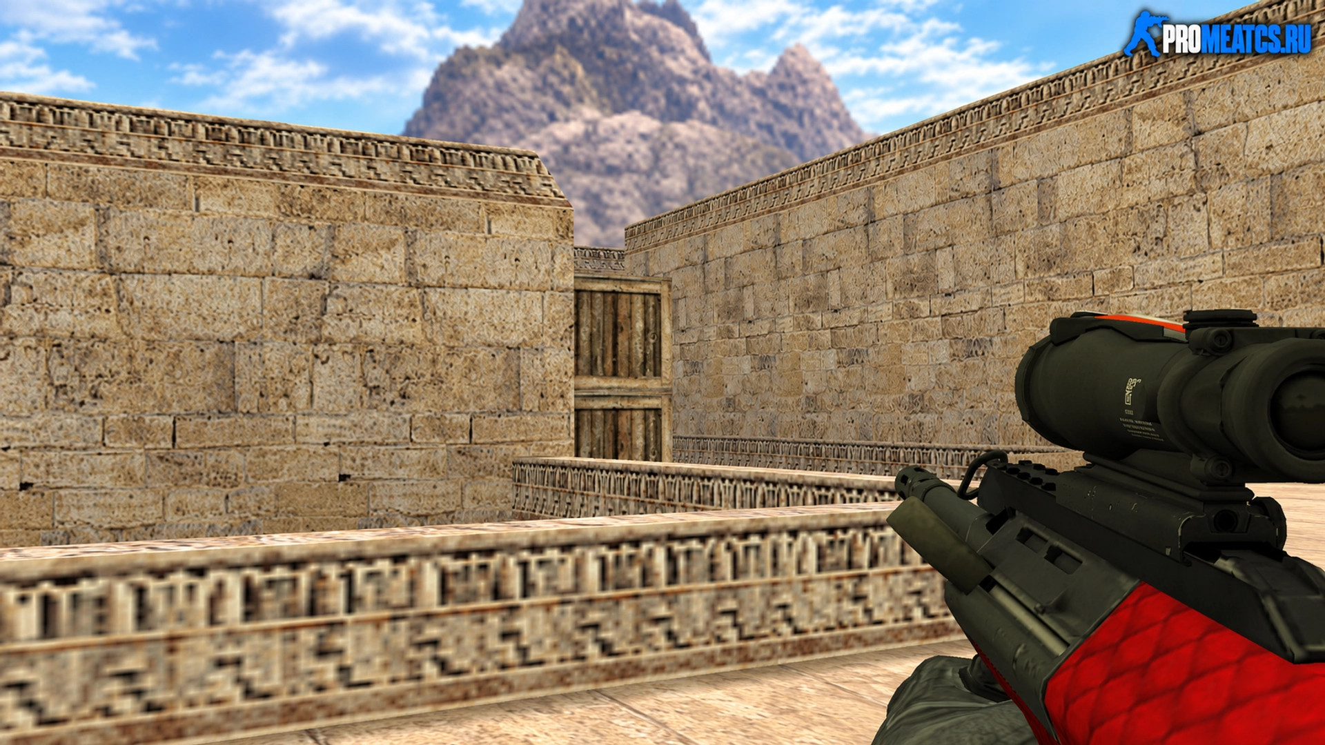 Модель AUG Красный и опасный для CS 1.6