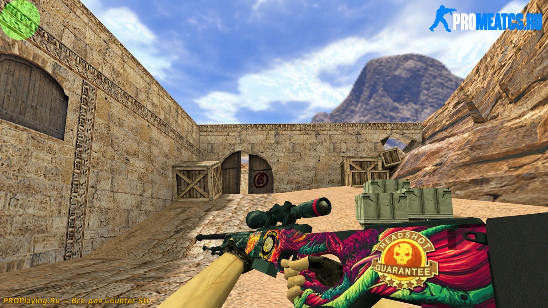 Модель AWP «Hyper Beast» с наклейками для CS 1.6