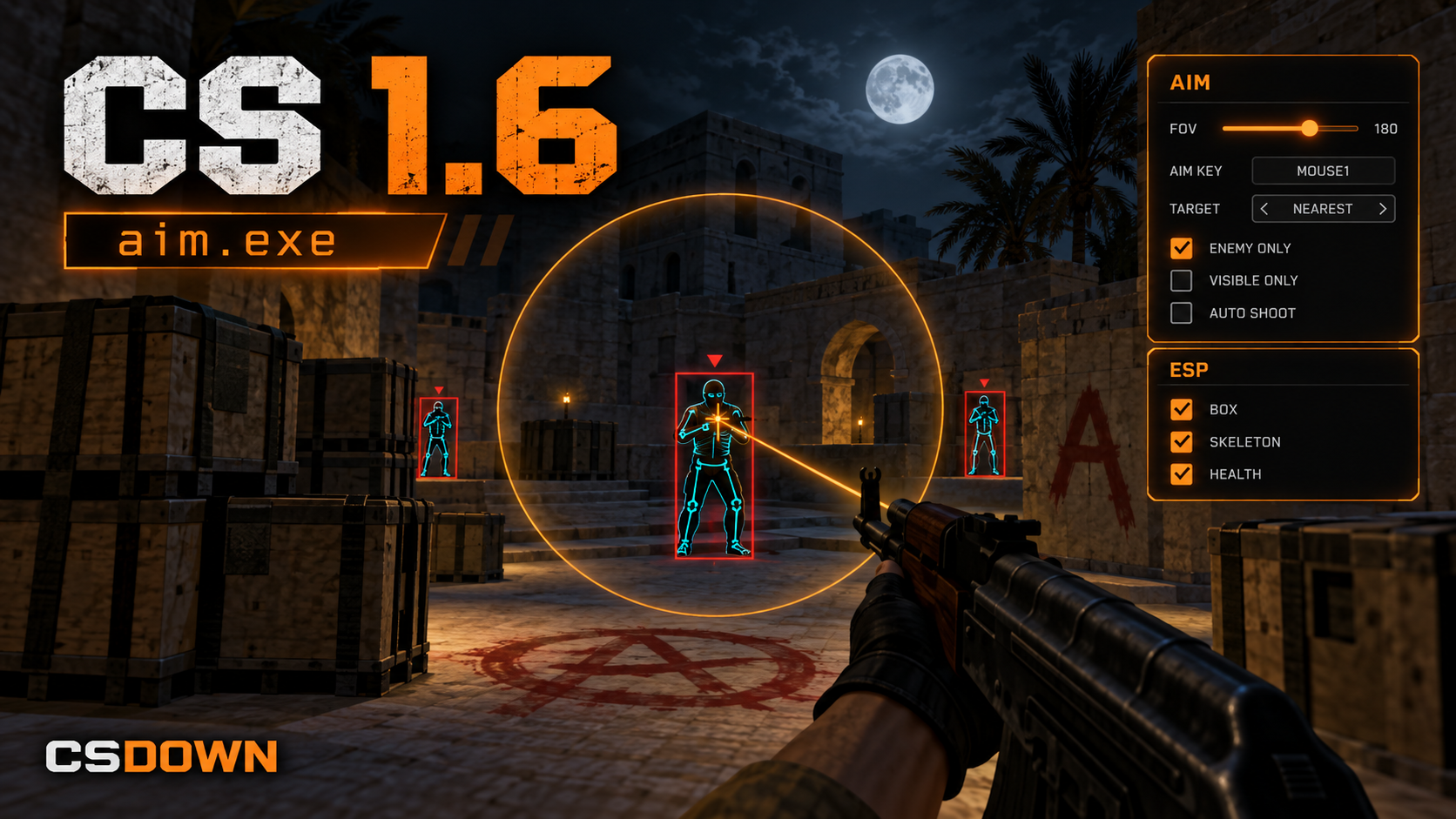 CS 1.6 aim.exe — закалённый металл и Удар молнии