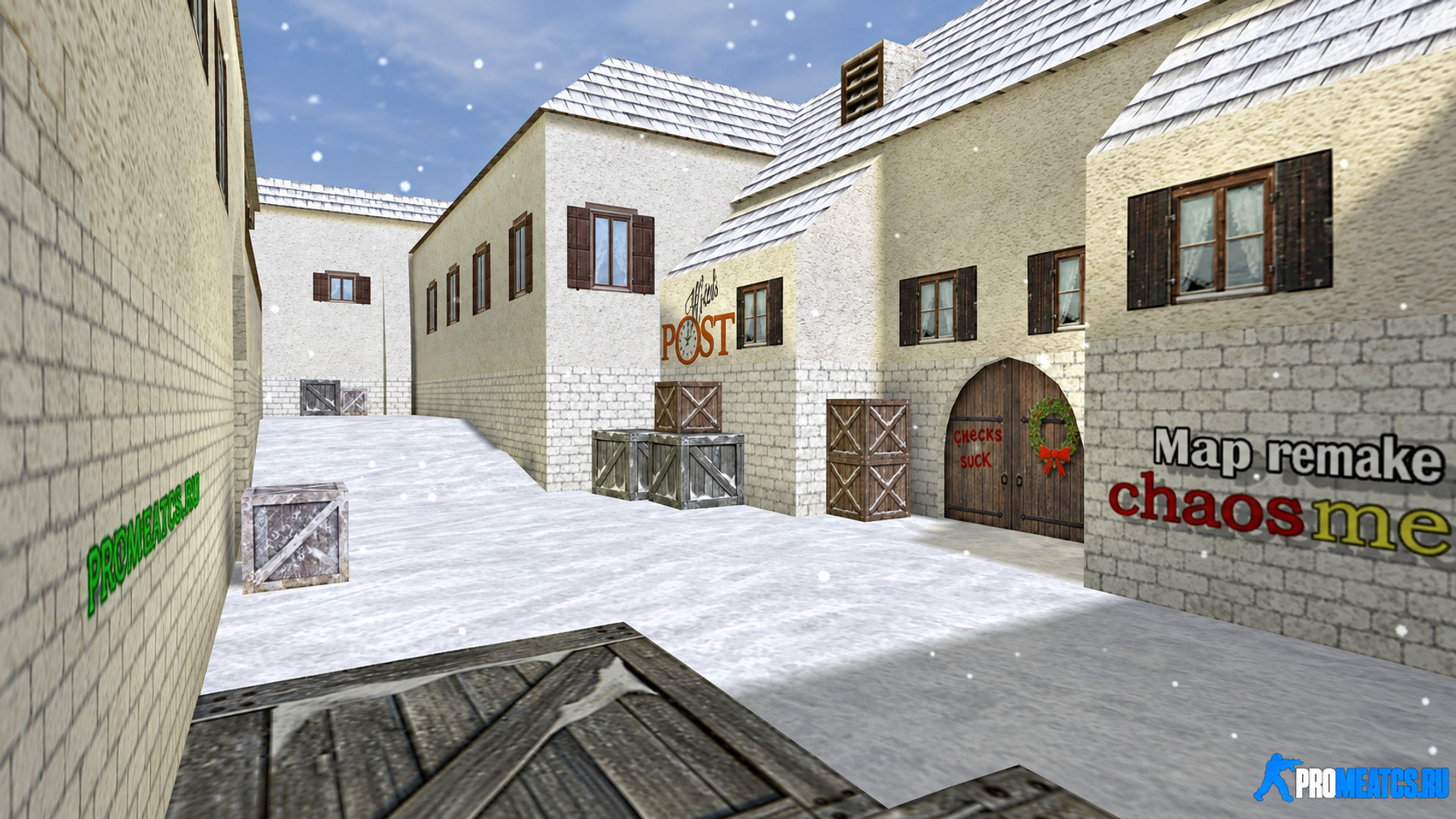 Карта «De_Inferno_Snow» для CS 1.6