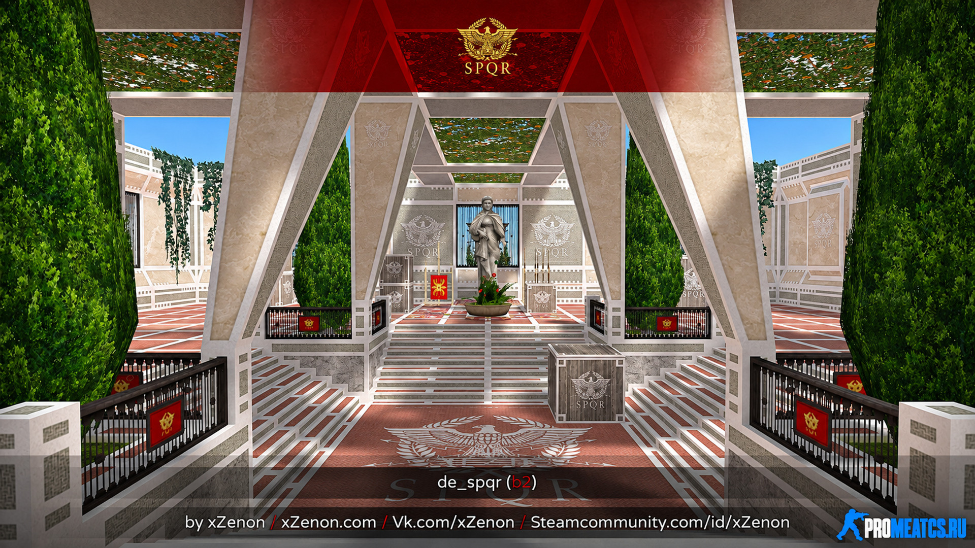 Карта «de_spqr B2» для CS 1.6