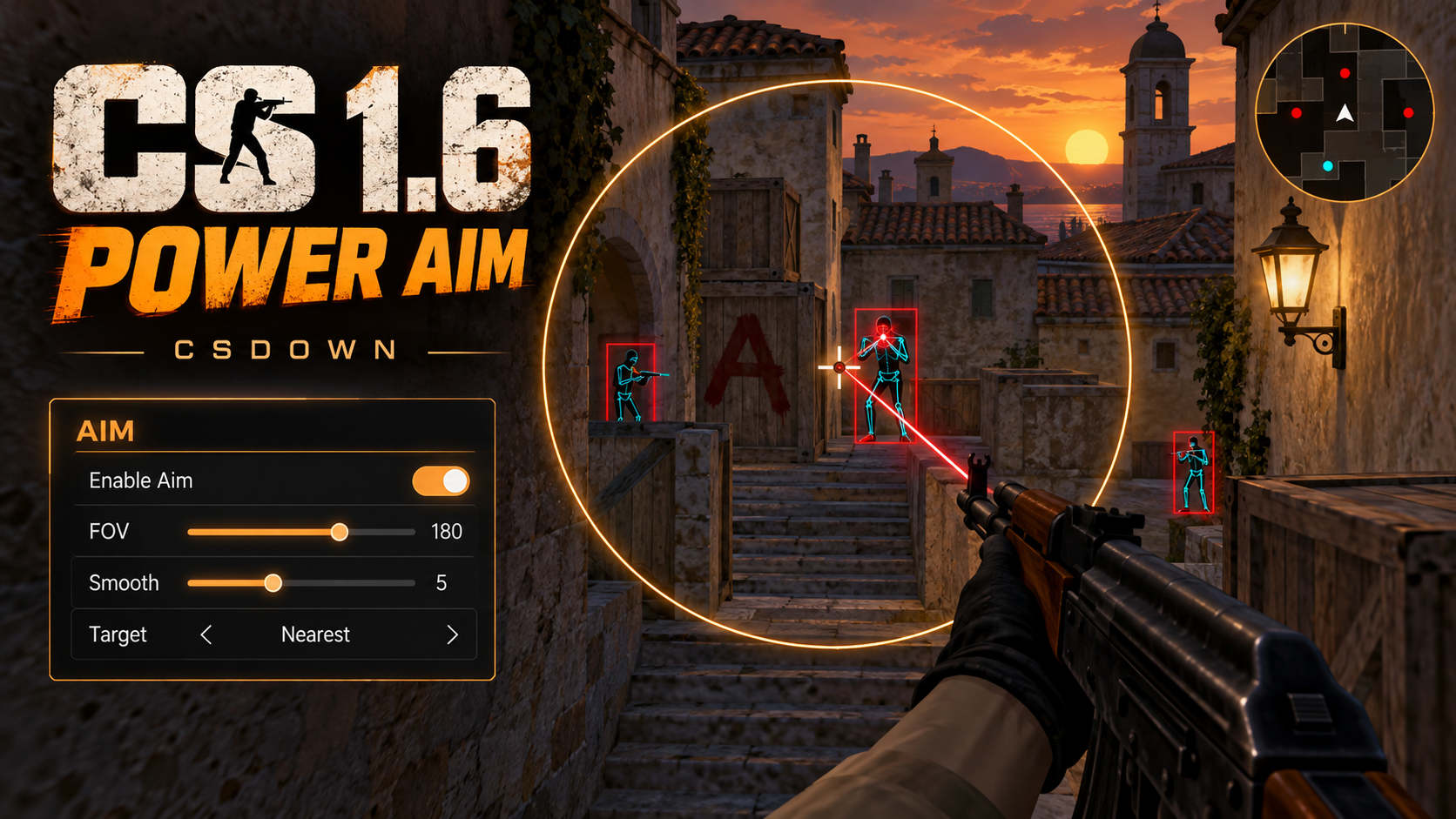 CS 1.6 AIM Night — M9 Ночь и Чёрный картель — скриншот 1