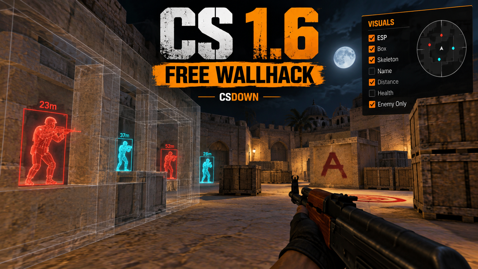 CS 1.6 Free WH — Ganesha v2 и нож-бабочка — скриншот 1