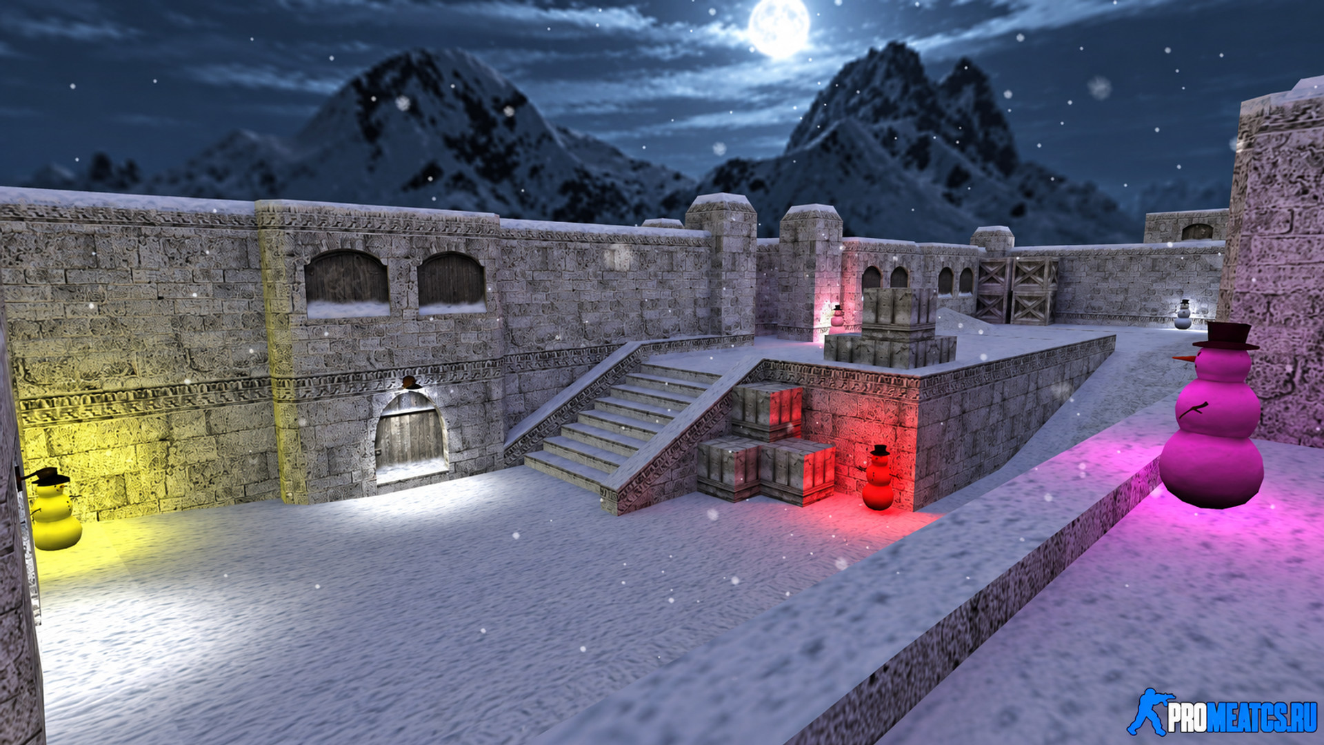 Карта «De_Dust_Winter_16» для CS 1.6 — скриншот 1