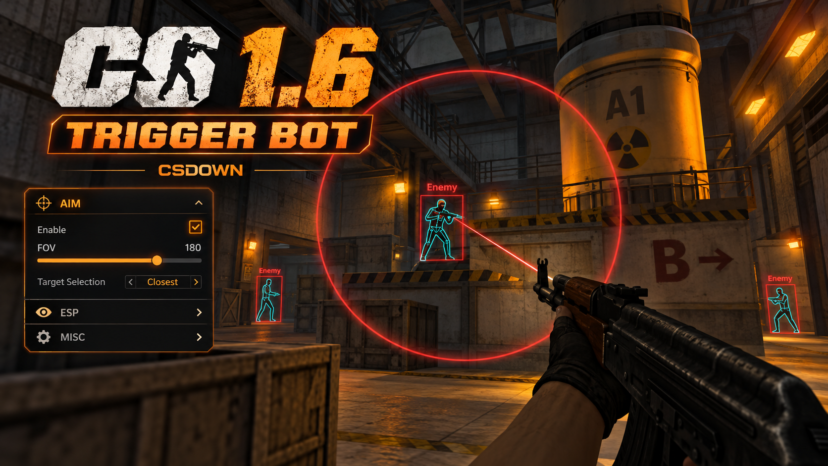 CS 1.6 Trigger Bot — Ультрафиолет и Элитное снаряжение — скриншот 1