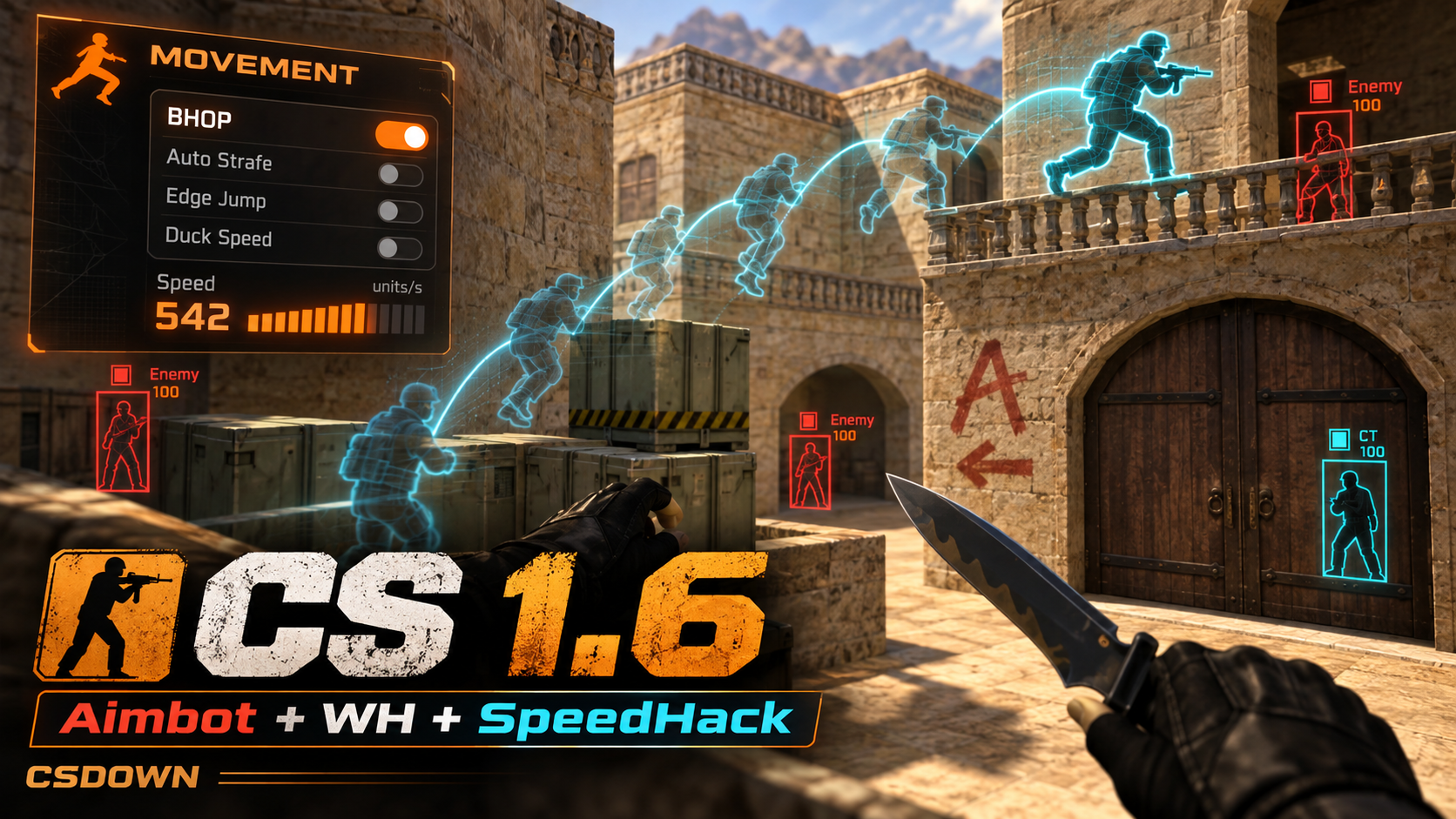 CS 1.6 AIM • WH • Speed — Ohka и Красная линия — скриншот 1