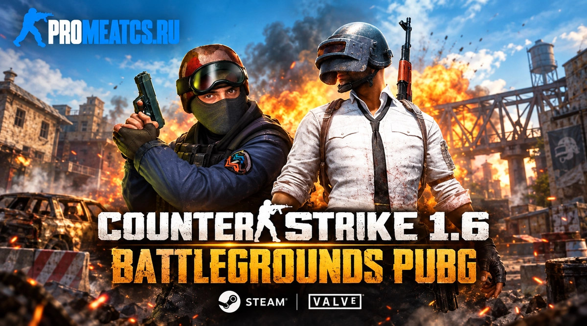 CS 1.6 (КС 1.6) Battlegrounds Pubg — скриншот 1