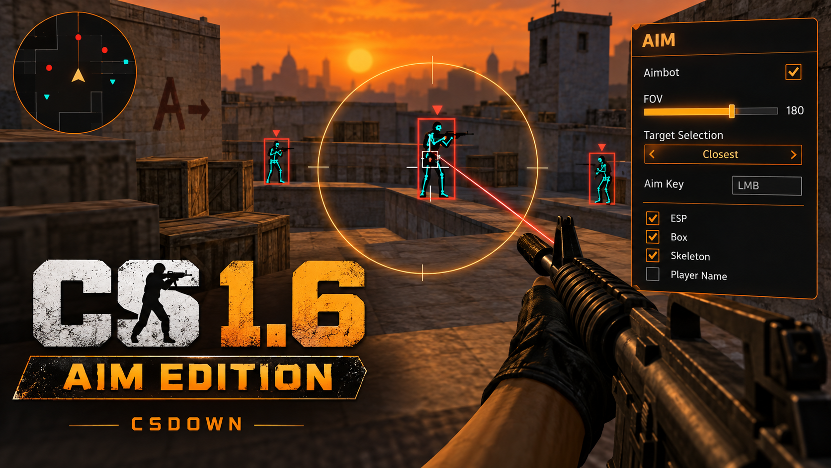 CS 1.6 AIM Snow — двойной Снежный вихрь и бабочка Ночь — скриншот 1