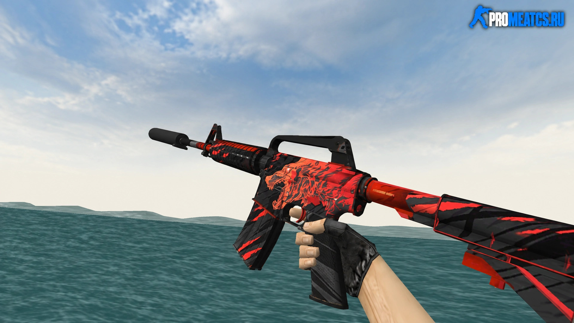 Модель M4A1-S «Howl» для CS 1.6 — скриншот 1