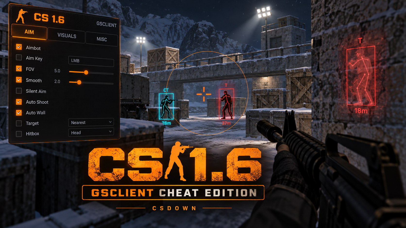 CS 1.6 GSClient — Дамасская сталь и Чёрный картель — скриншот 1