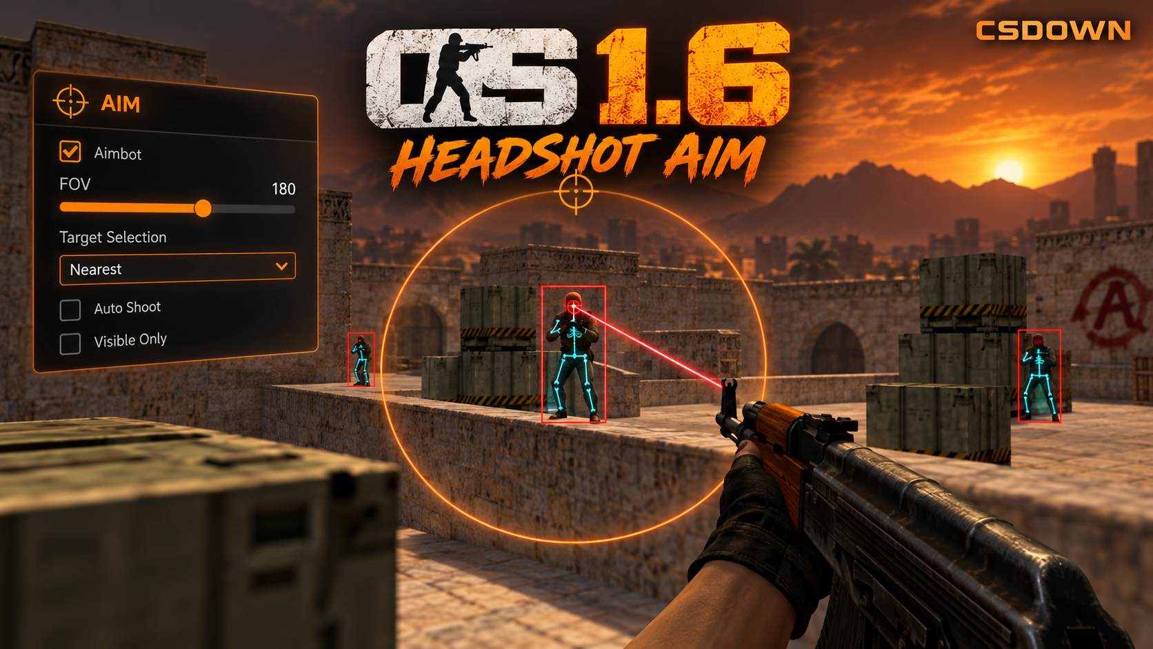 CS 1.6 Headshot — складной нож и «Топливный инжектор» — скриншот 1