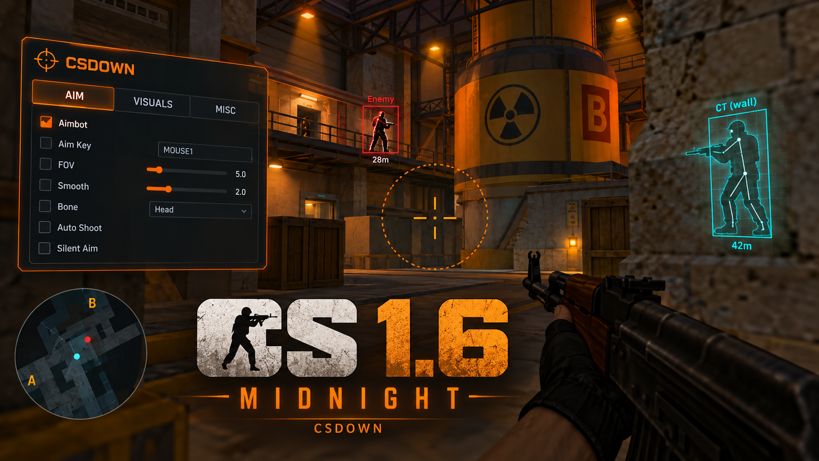 CS 1.6 Midnight — привычная графика и яркое оружие — скриншот 1