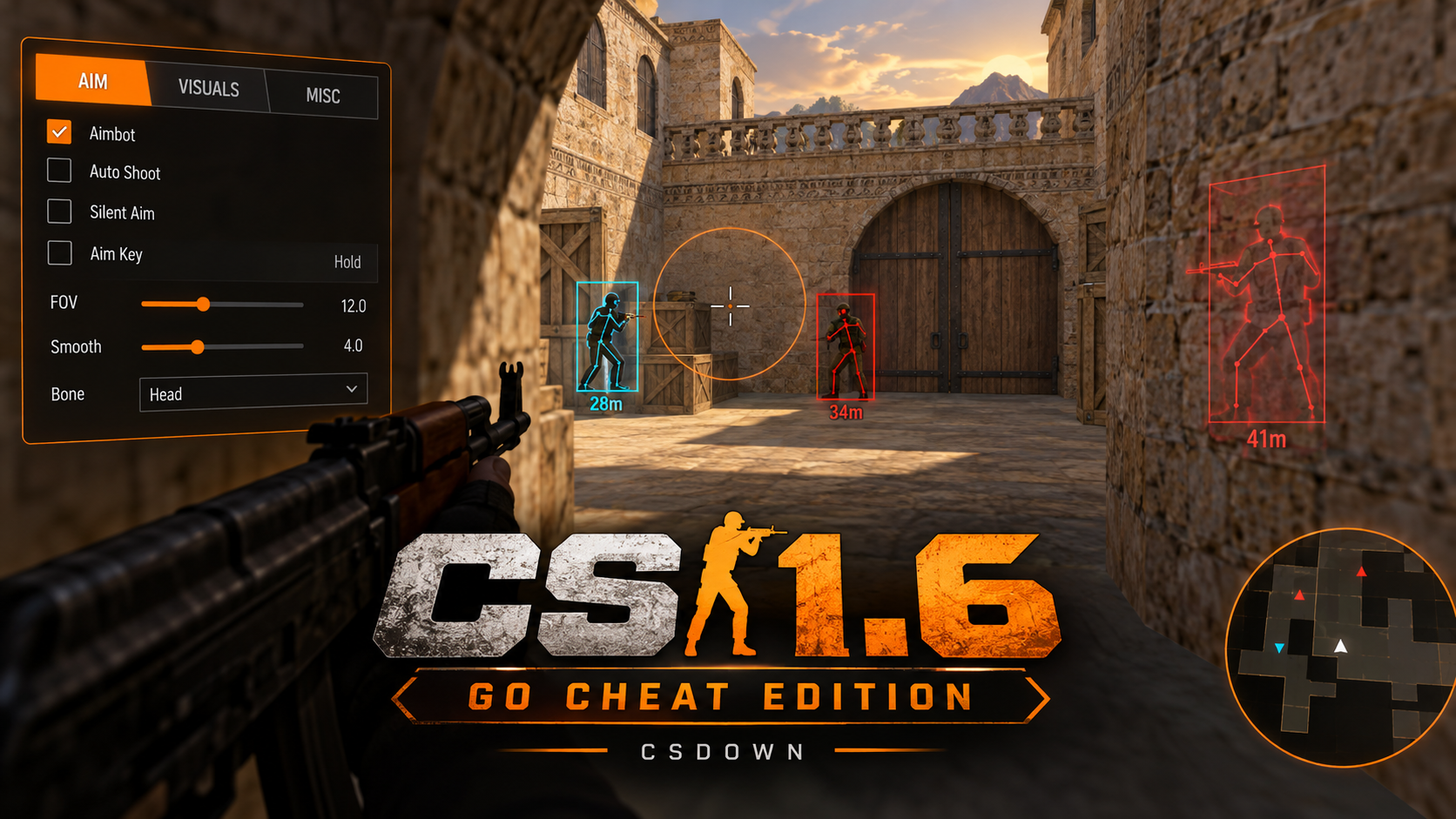 CS 1.6 GO Cloud — яркие текстуры и небо с облаками — скриншот 1
