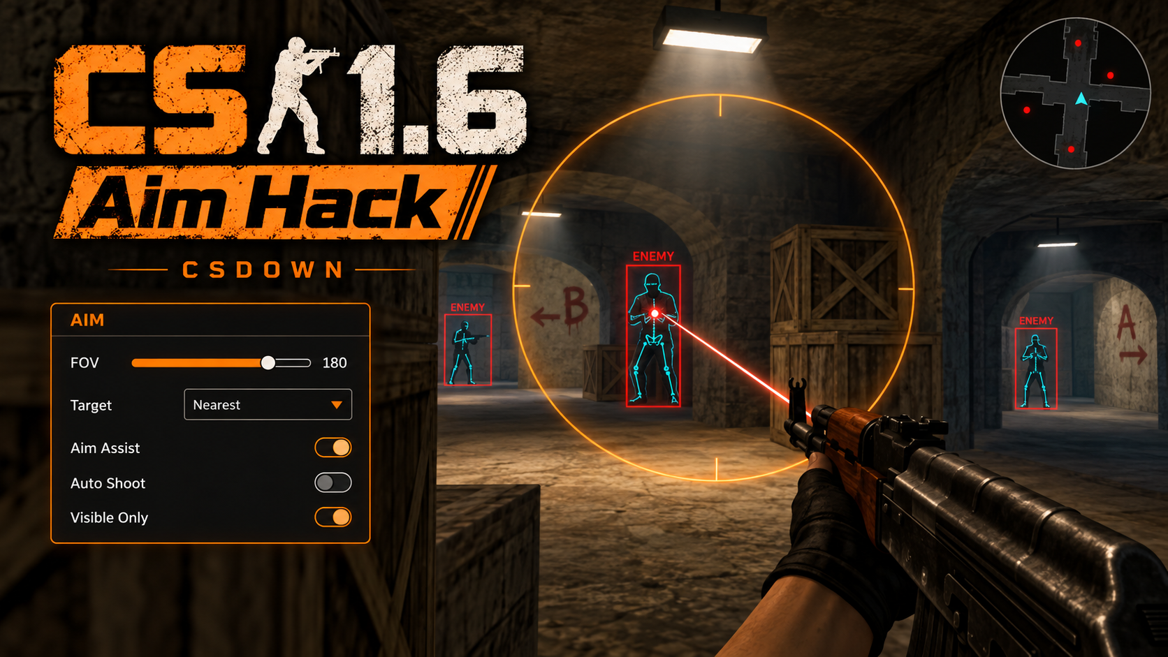 CS 1.6 Aim Hack Effects — новые эффекты и анимация персонажей — скриншот 1
