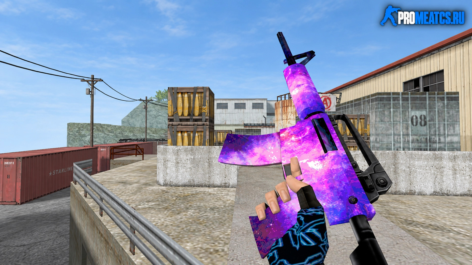 Модель M4A1 «One Hand Galaxy» для CS 1.6 — скриншот 1