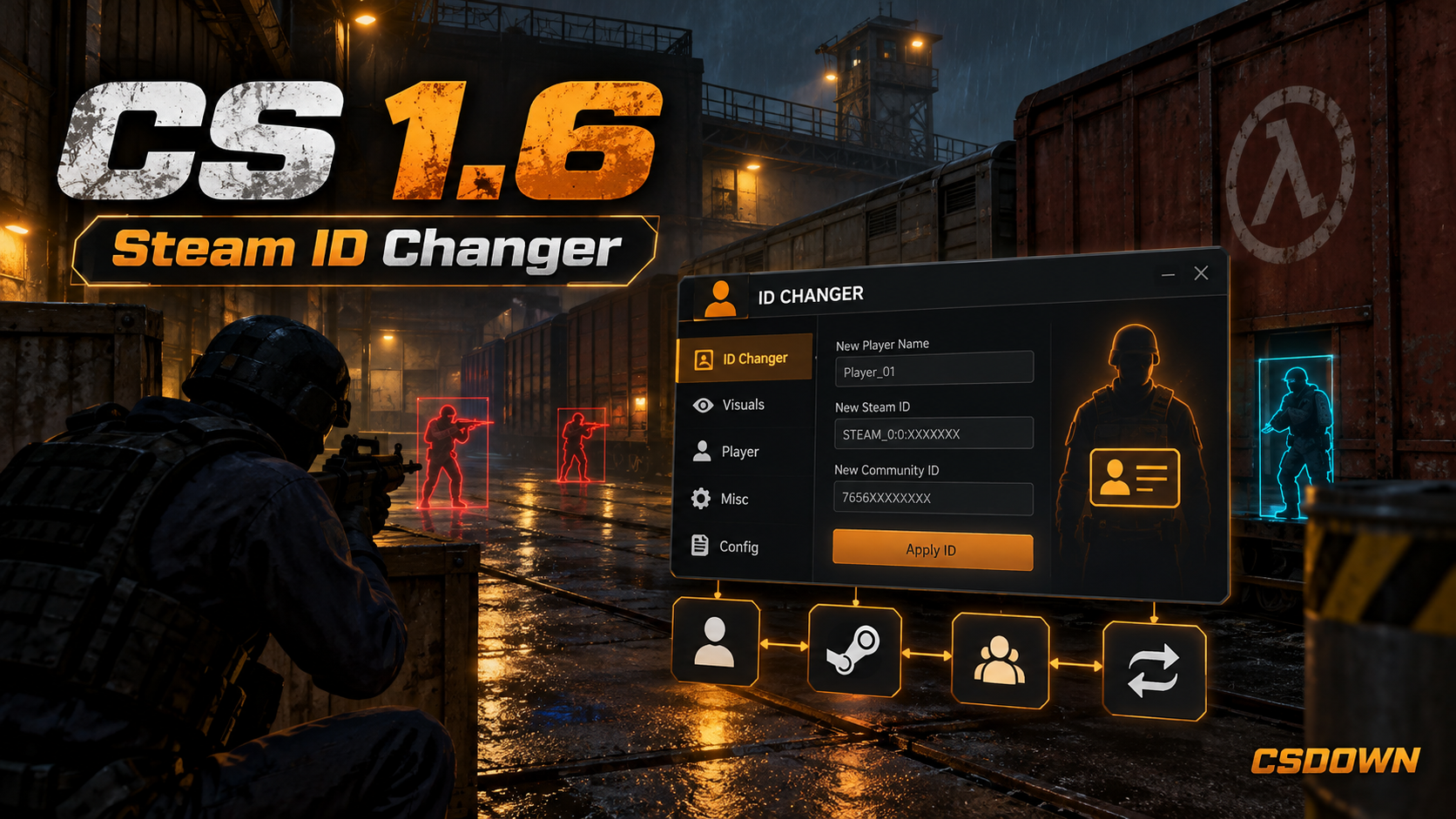CS 1.6 Steam ID Changer — обзор варианта и галерея — скриншот 1