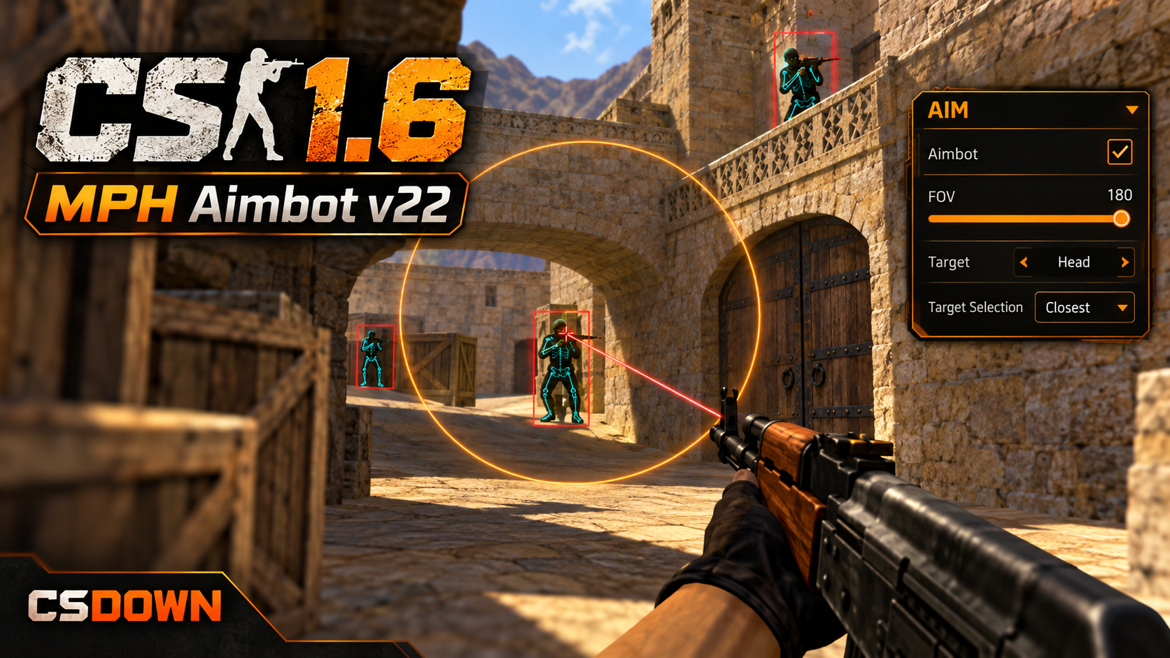 CS 1.6 MPH Aimbot v22 — «Гамма-волны» и Bloody Camo — скриншот 1