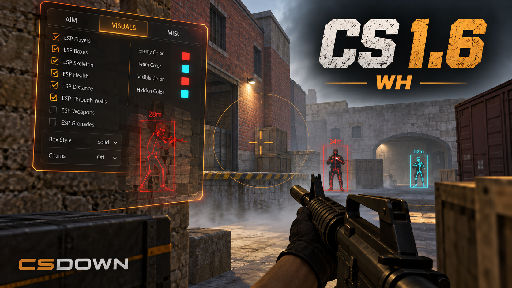 CS 1.6 WH — прозрачное окружение и нож «Легенды» — скриншот 1