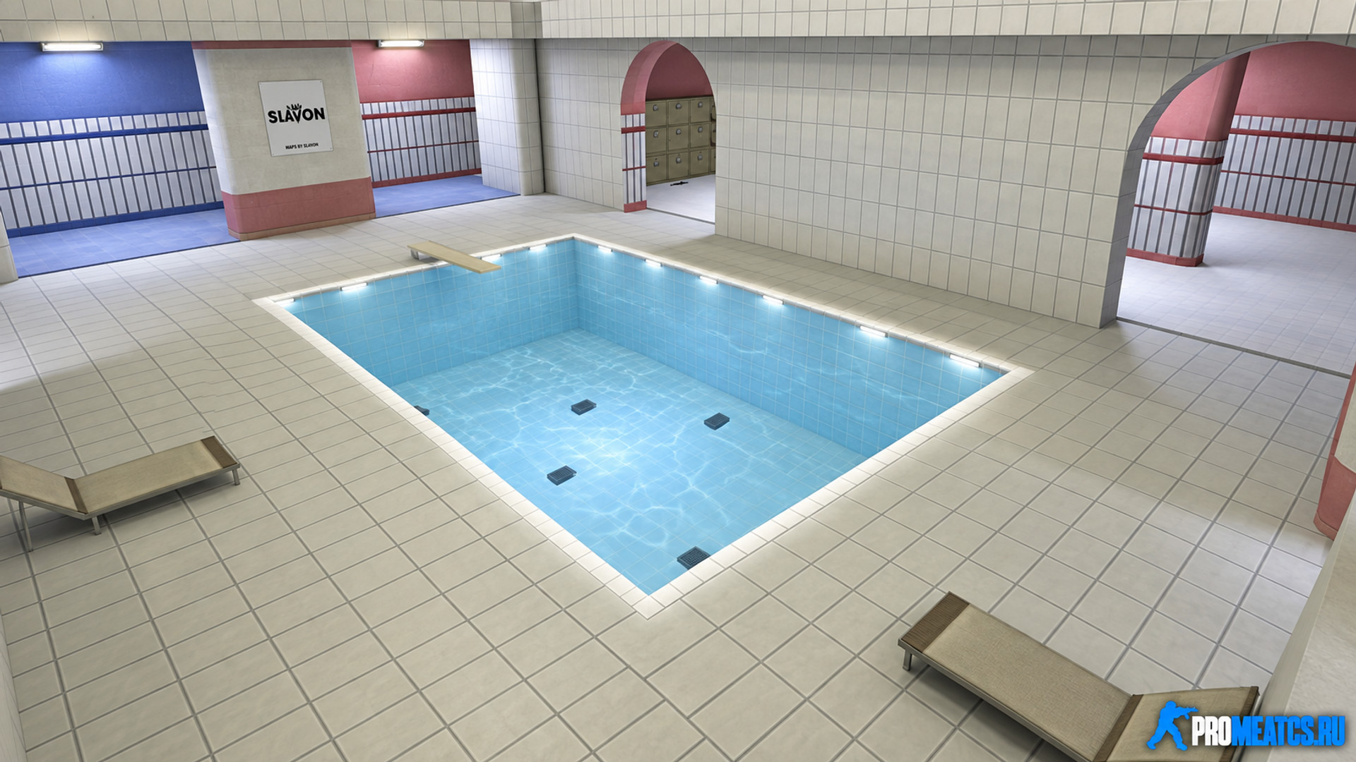 Карта «gg_new_pool_day» для CS 1.6 — скриншот 1