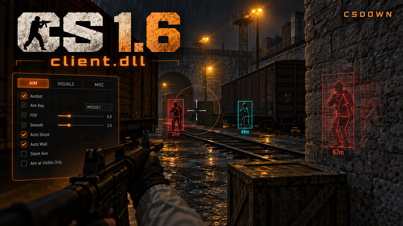 CS 1.6 Client.dll — DLL-вариант с керамбитом «Убийство» — скриншот 1