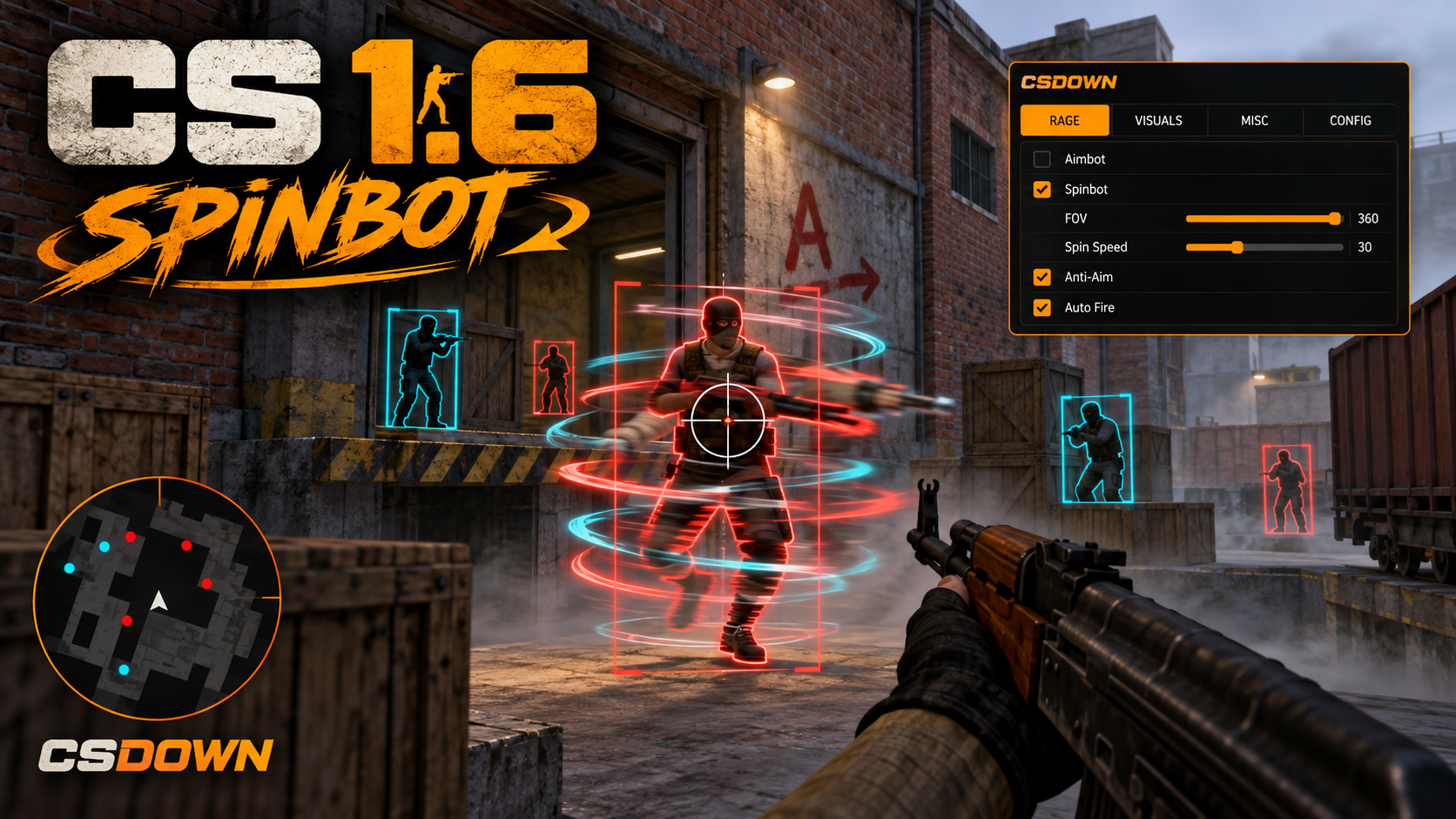 CS 1.6 Rage Spin — «крутилка» и складной нож «Автотроника» — скриншот 1