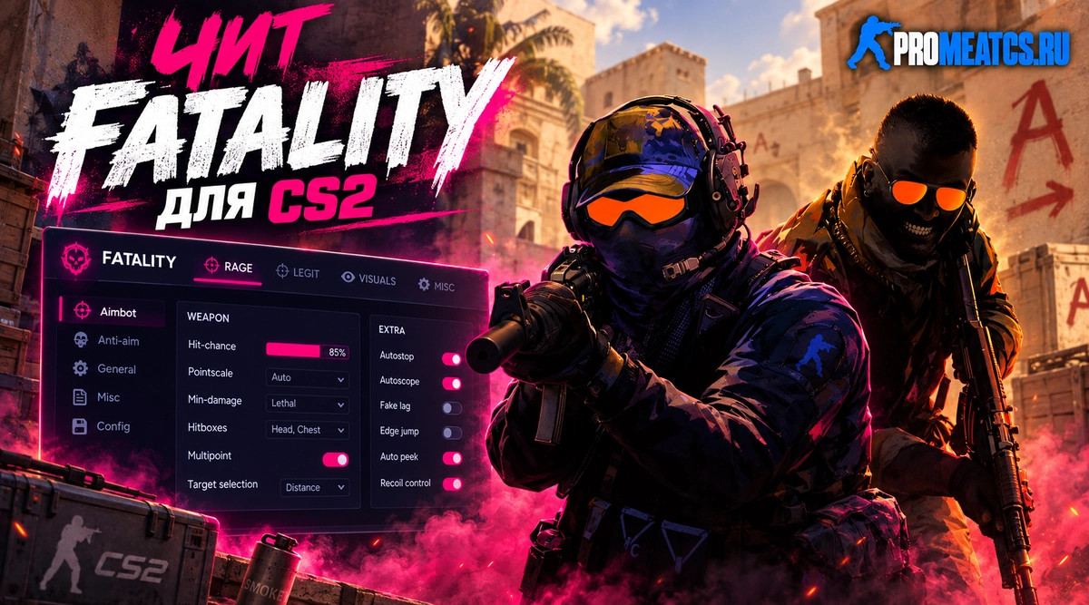 Чит Fatality для CS 2 (КС 2) - Фаталити Лучший чит КС 2 — скриншот 1