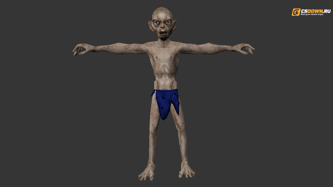 Мужская модель «Gollum» для CS 1.6 — скриншот 1