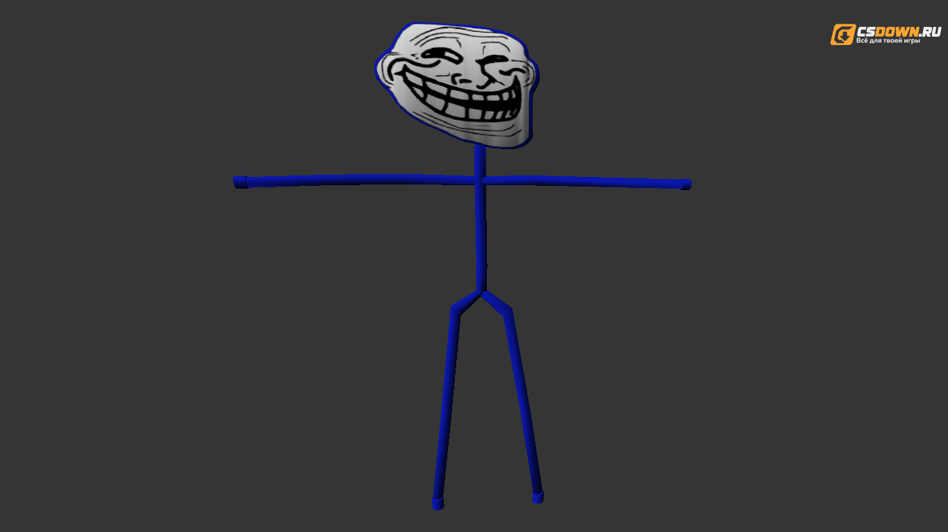 Мужская модель «Trollface» для CS 1.6 — скриншот 1