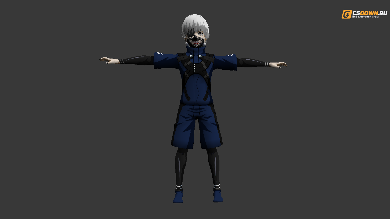 Модель «Ken Kaneki в синем костюме» для CS 1.6 — скриншот 1