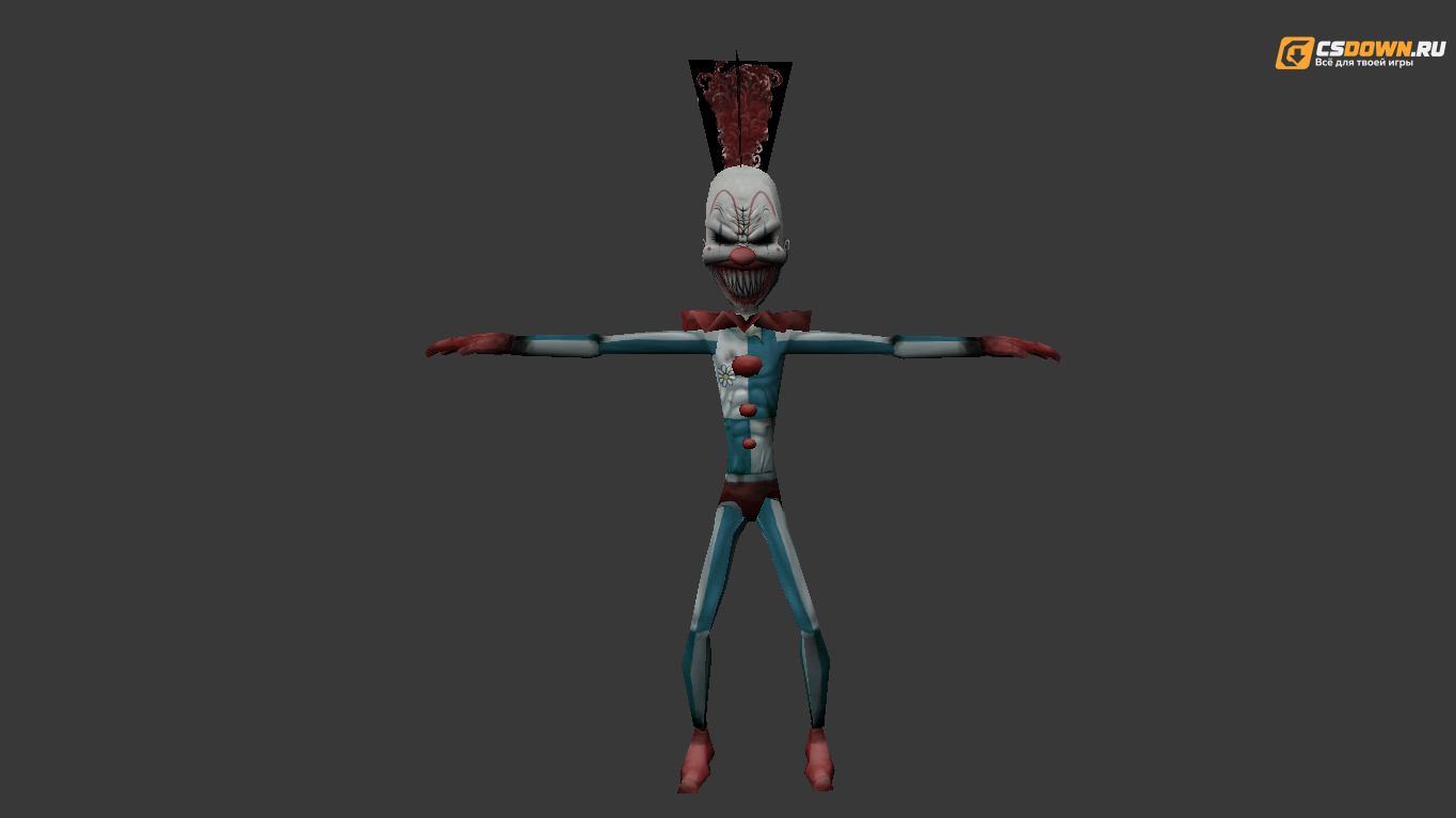 Модель «Clown Killer в бирюзовом костюме» для CS 1.6 — скриншот 1