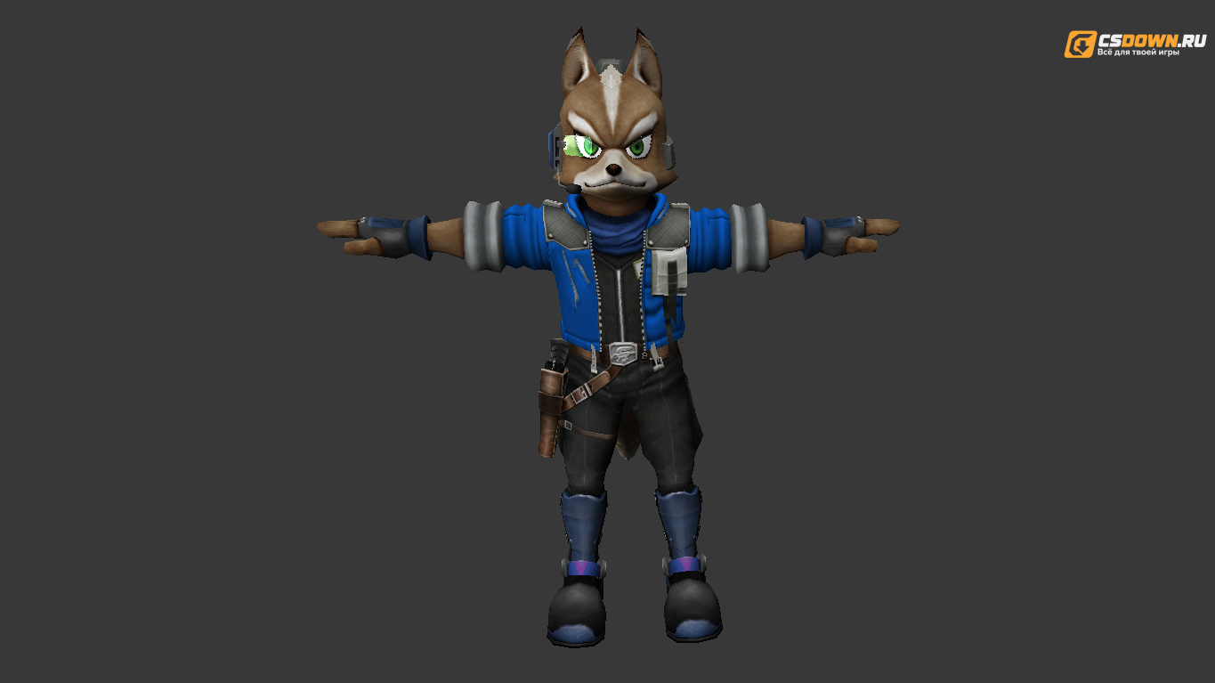 Модель «Fox McCloud в синей куртке» для CS 1.6 — скриншот 1