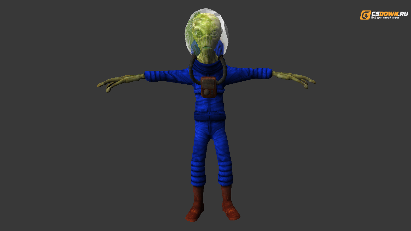 Модель «Humanoid с крупной зелёной головой» для CS 1.6 — скриншот 1