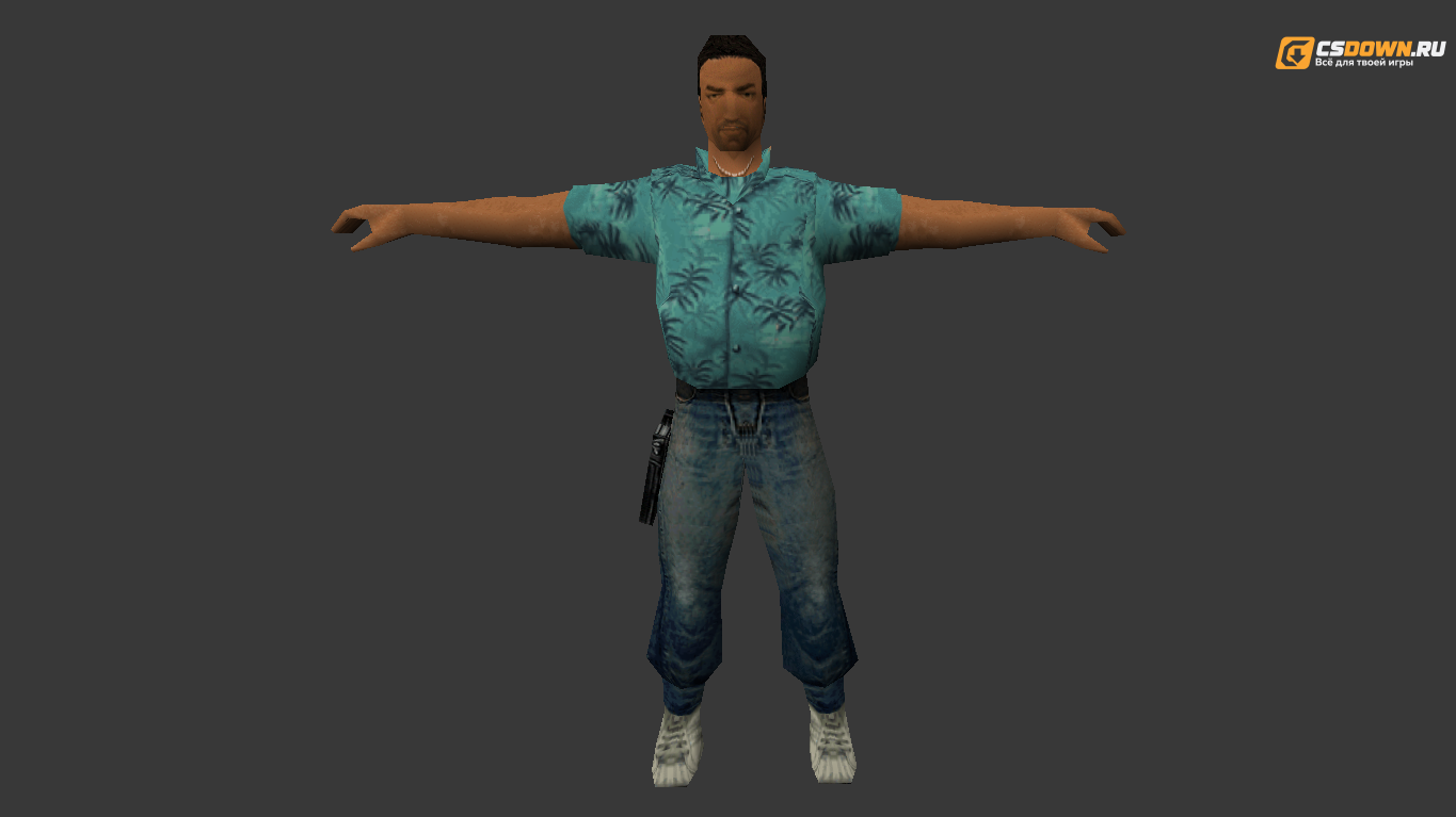 Модель «Tommy Vercetti в бирюзовой рубашке» для CS 1.6 — скриншот 1