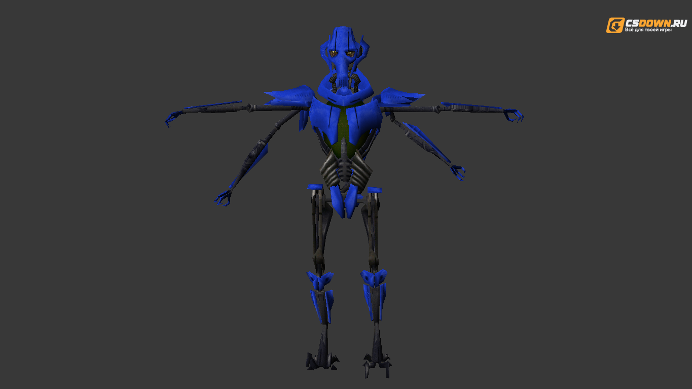 Модель «General Grievous с синими панелями» для CS 1.6 — скриншот 1