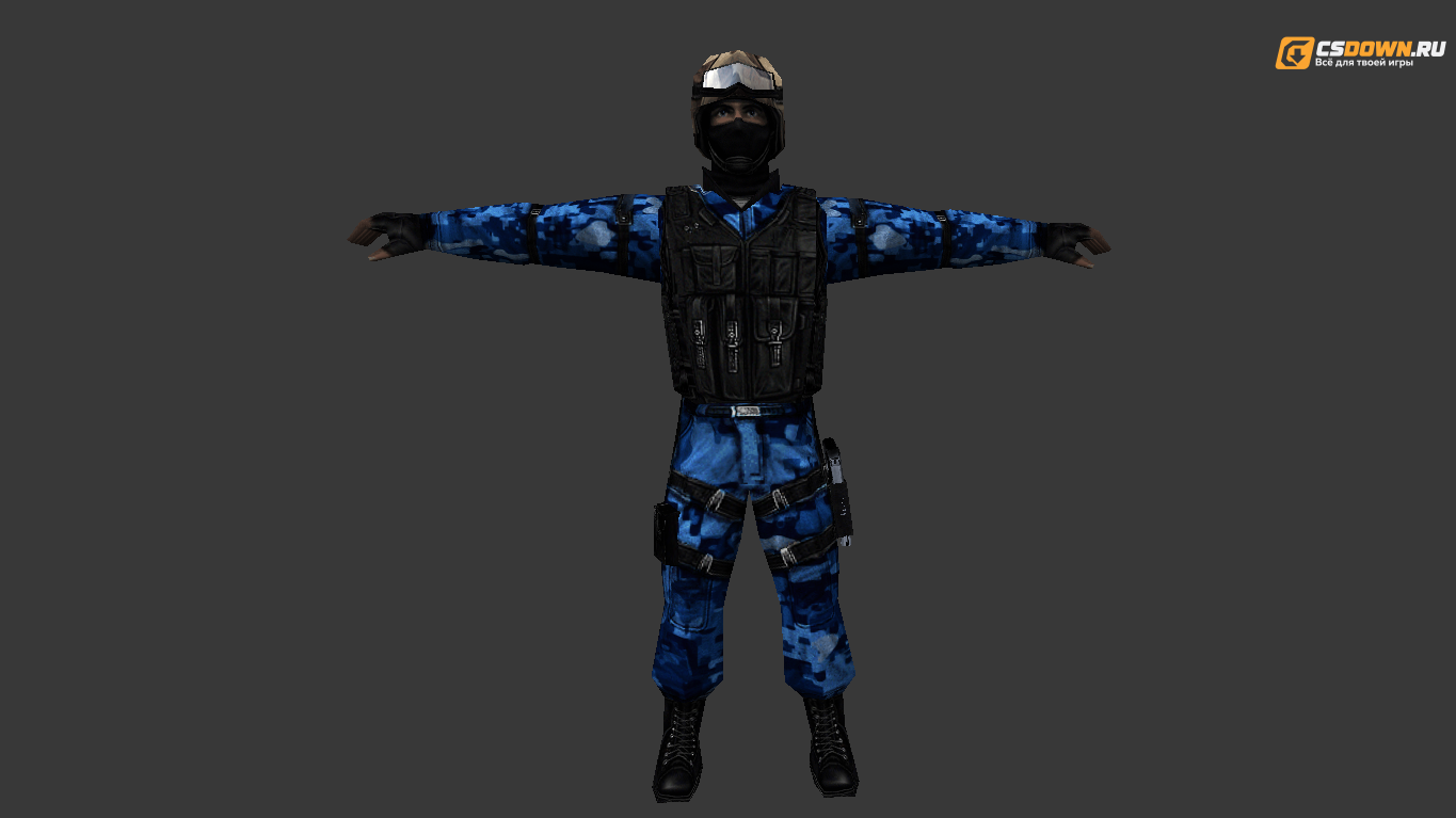 Мужская модель «Counter Terror Retextured» для CS 1.6 — скриншот 1