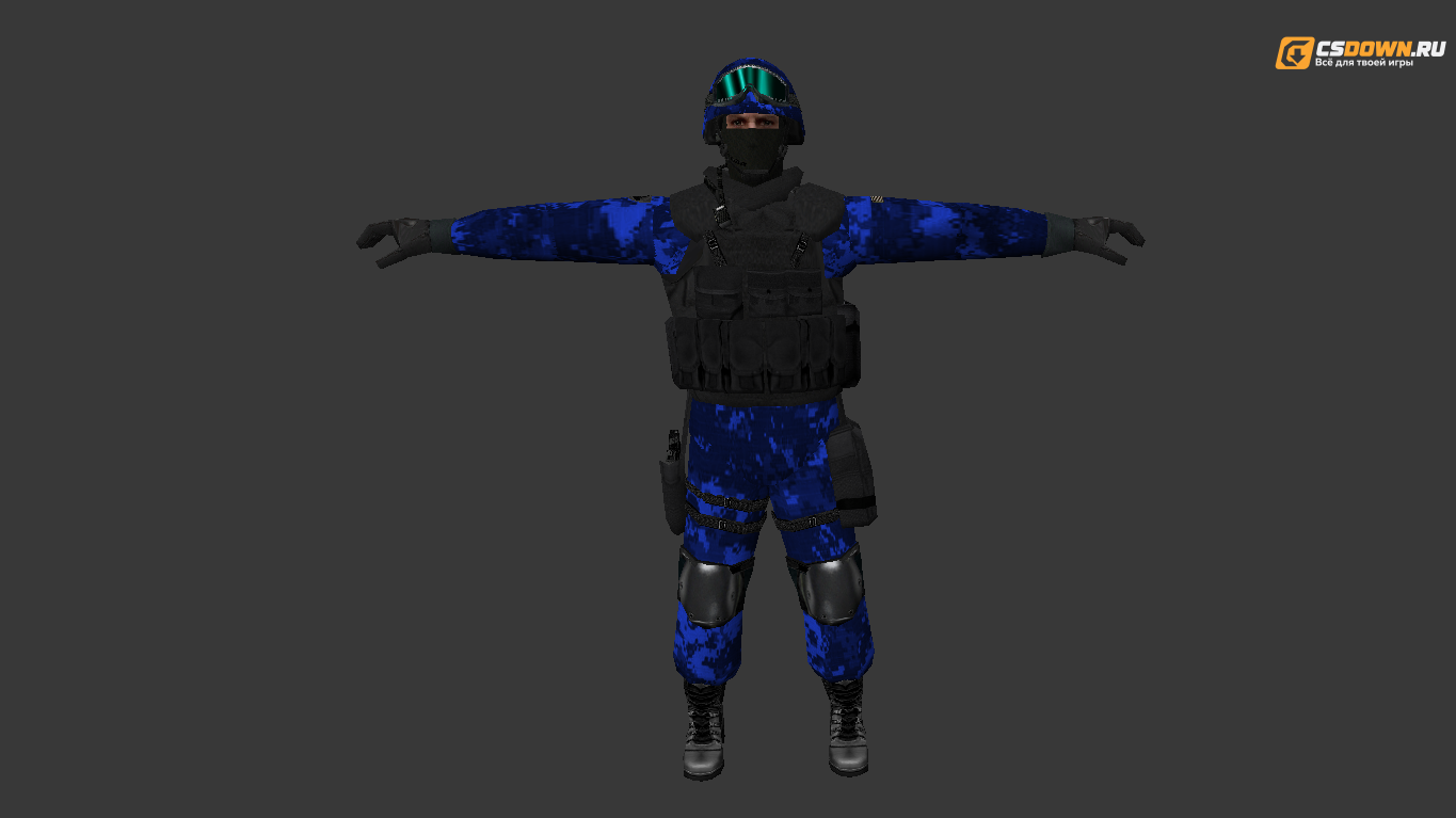 Мужская модель «Dark Soldier» для CS 1.6 — скриншот 1