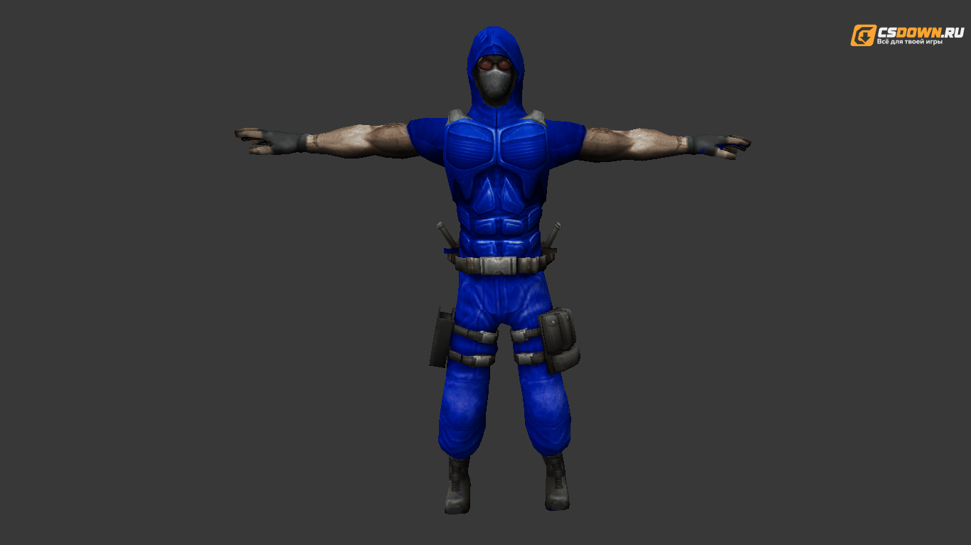 Мужская модель «Ninja Soldier» для CS 1.6 — скриншот 1