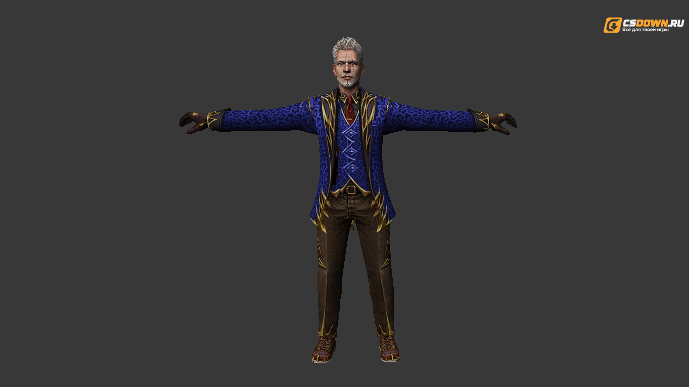 Мужская модель «David Black Retextured» для CS 1.6 — скриншот 1