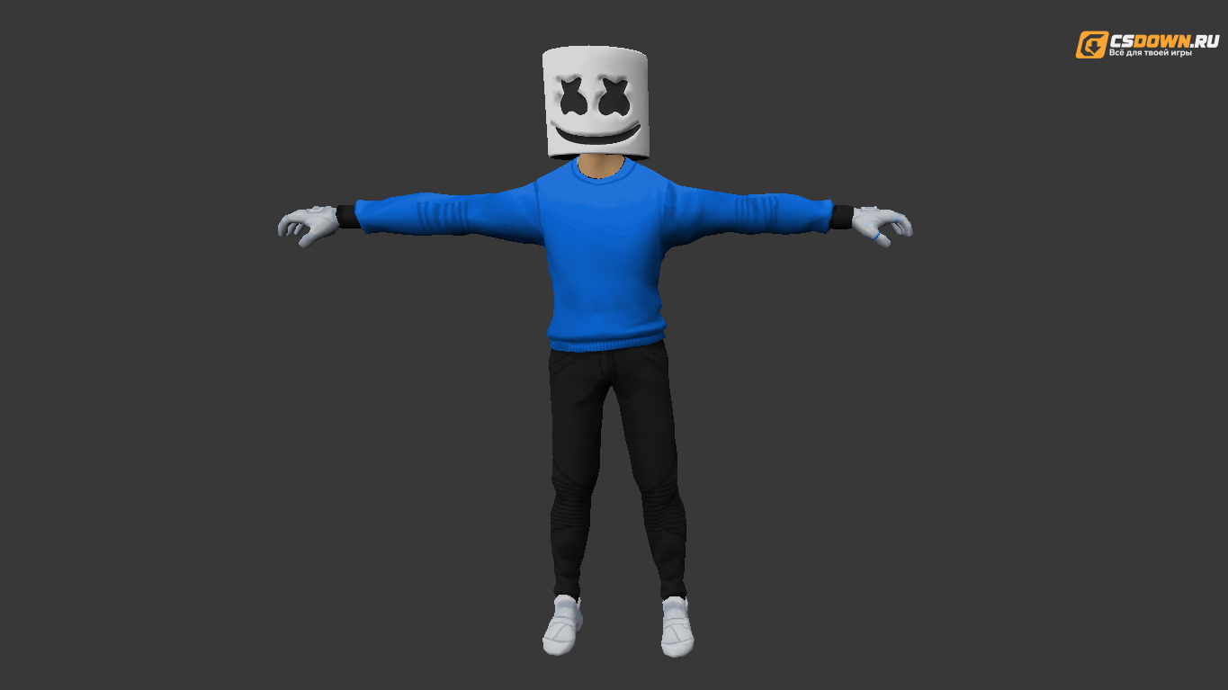 Мужская модель «Marshmello» для CS 1.6 — скриншот 1
