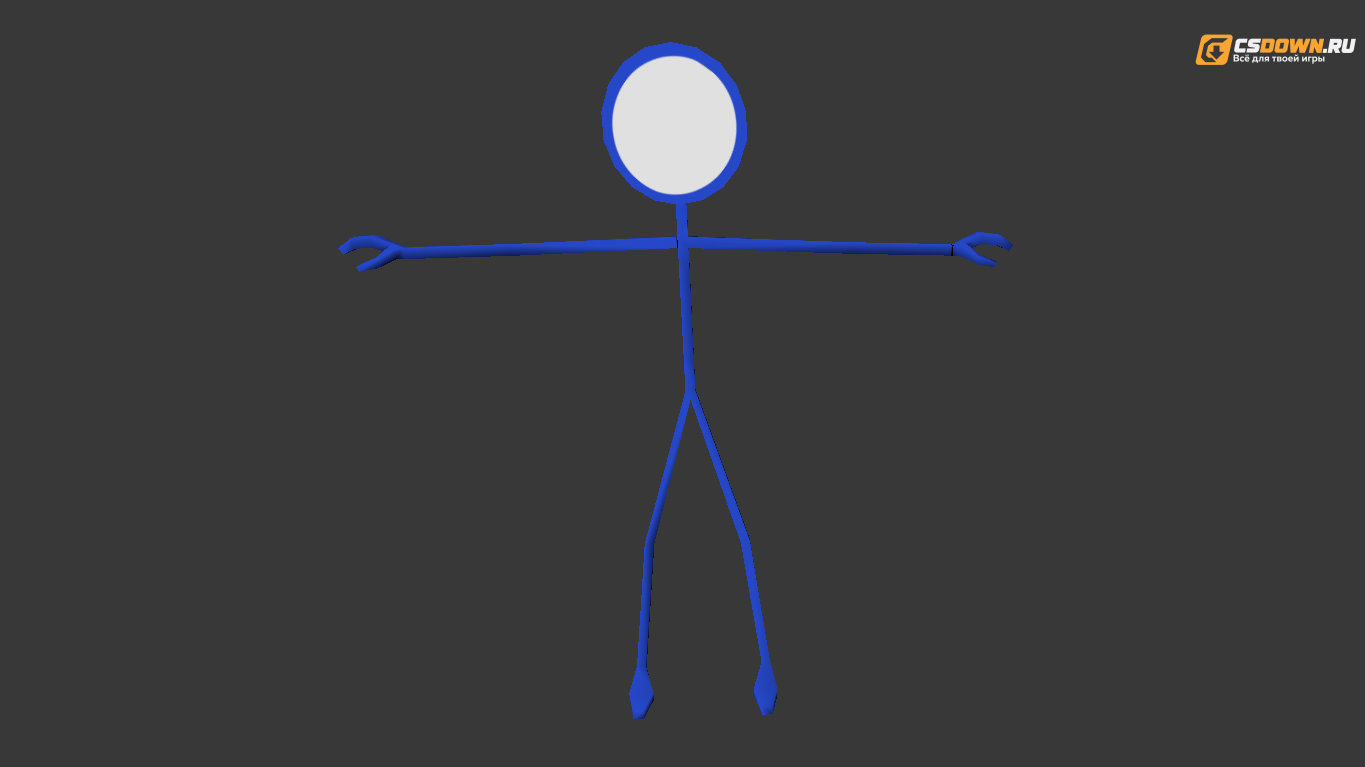 Мужская модель «Stickman» для CS 1.6 — скриншот 1