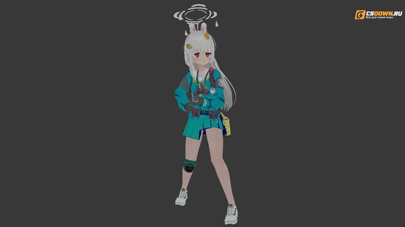 Модель «Anime Rabbit в бирюзовом костюме» для CS 1.6 — скриншот 1