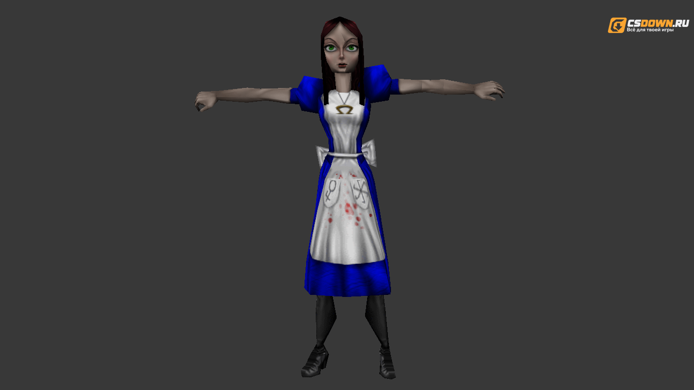 Женская модель «American McGee’s Alice» для CS 1.6 — скриншот 1