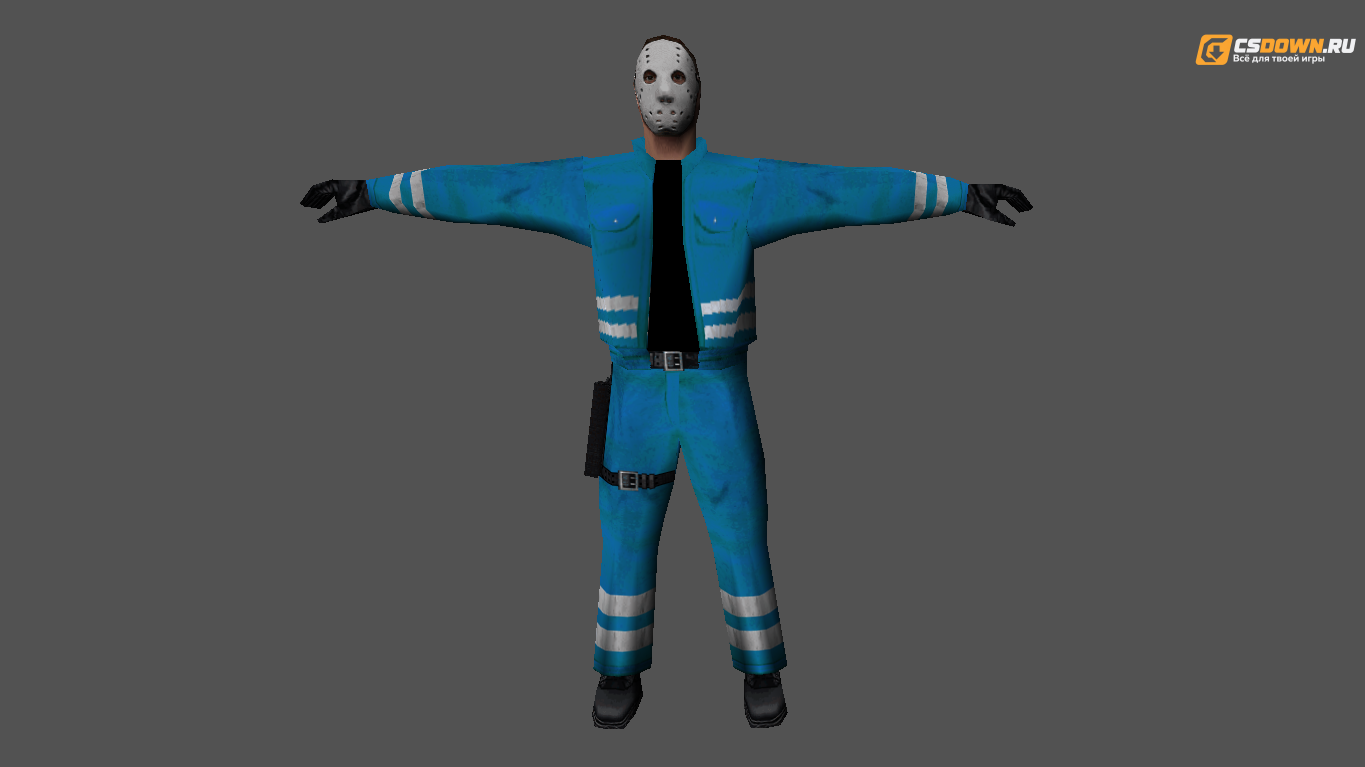 Набор моделей «Jason в бирюзовом костюме» для CS 1.6 — скриншот 1