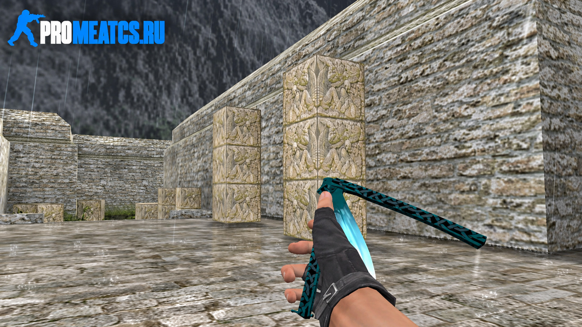 Модель Нож-бабочка «Dragon Glass» из Standoff 2 для CS 1.6 — скриншот 1