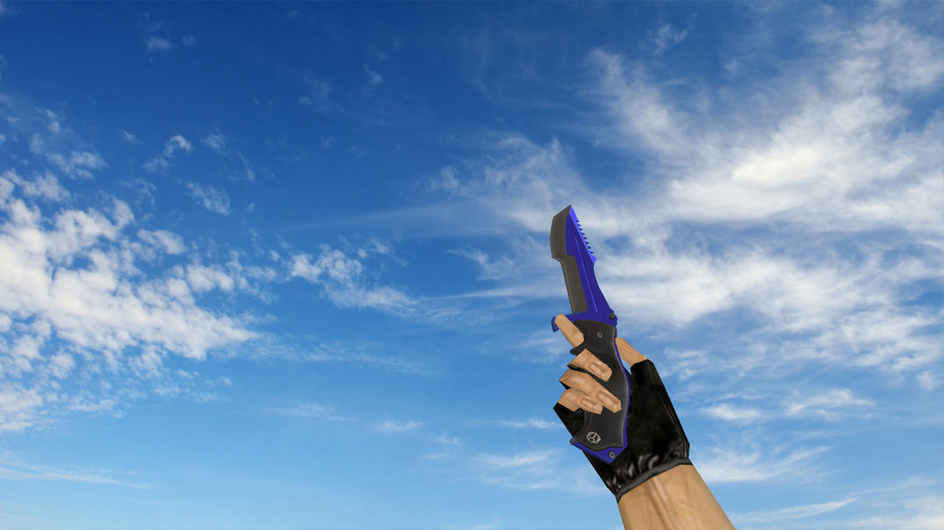 Huntsman Knife Automatic Blue для CS 1.6 — скриншот 1