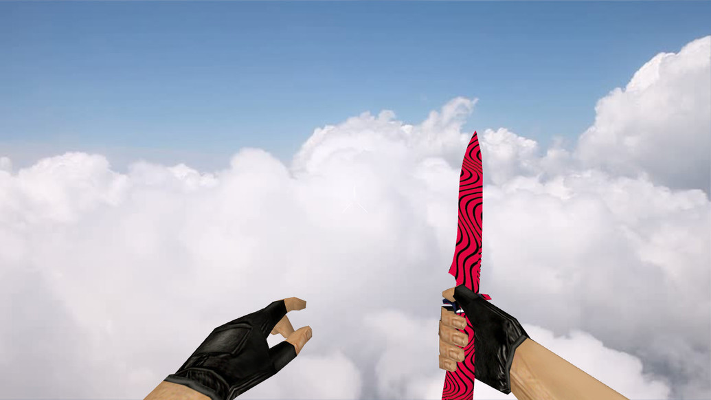 Default Knife Red Black Pewdiepie для CS 1.6 — скриншот 1