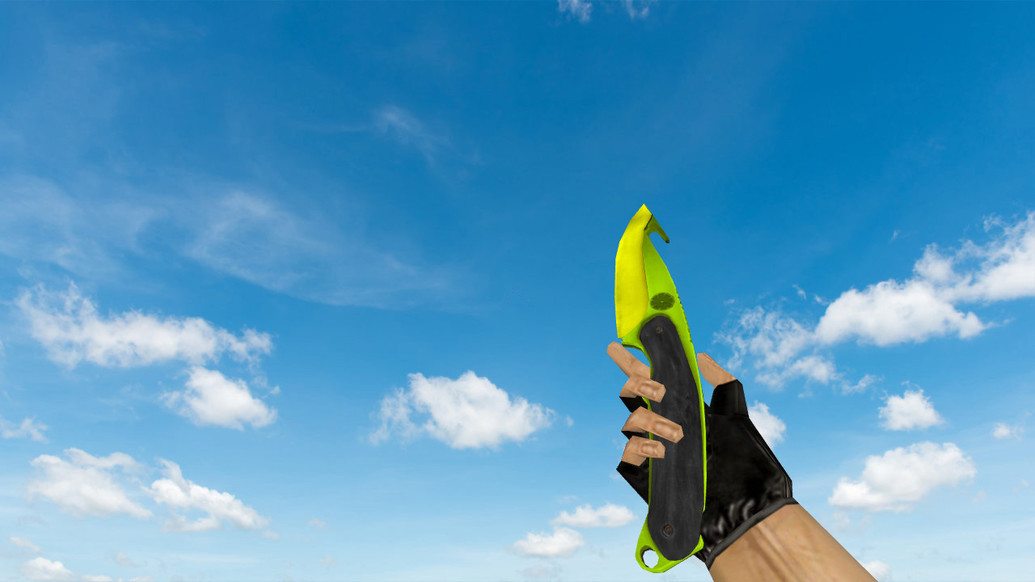 Gut Knife Hecklux Lime для CS 1.6 — скриншот 1
