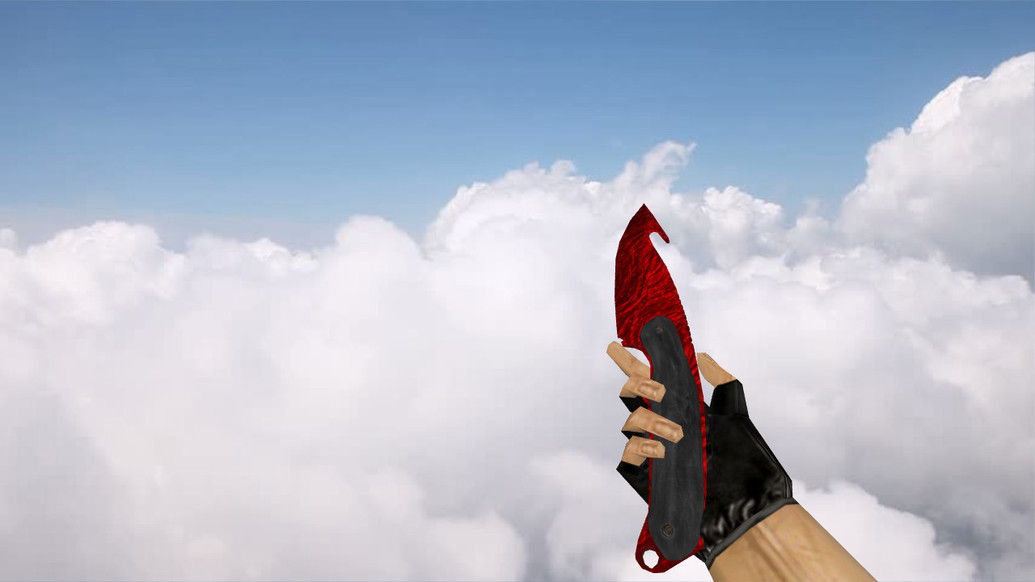 Gut Knife Ruby Red для CS 1.6 — скриншот 1